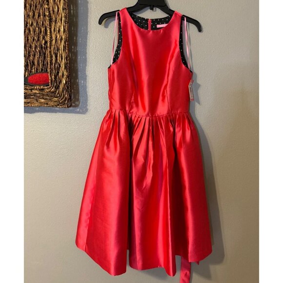 Isaac Mizrahi 10 Red A Line Pocket Dress Sleeveless Career Church Party $159 NWT - Picture 12 of 13